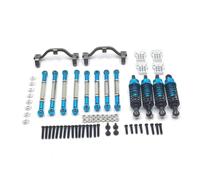 Adjustable Pull Rod For WPL 1/16 C14 C24 For JJRC FY For Henglong Metal Upgrade Gasket Pull Rod For Seat Shock Absorber Kit Remote Control Car Parts(Blue)
