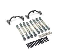 Adjustable Pull Rod For WPL C14 C24 B1 B14 1/16 10pcs Metal Steering Link Rod Pull Mount For Seat Set Parts Rc Model Crawler Car Truck For Buggy(Gray)