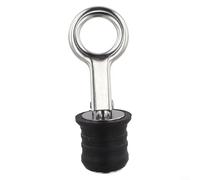 Adjustable Push-in Marine Drain Socket 25/32mm Stainless Steel Cam Type for Stern Bait Wells Live Wells Offshore Rigging Black(32mm)