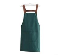 Adjustable PVC Apron with Waterdrop Resistant and Two Large Storage Pockets for Cooking, Baking, Crafting and Gardening Tasks(Dark green)