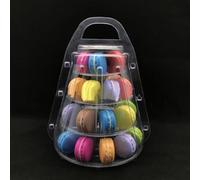 Adjustable PVC Macaron Rack 4 Tiers Round Design