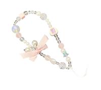 Adjustable PVC Phone Strap Crystal Beads Bend Decorative Camera Key Ring Band Comfortable Feather Weight Design Travel Phone Jewelry Strap