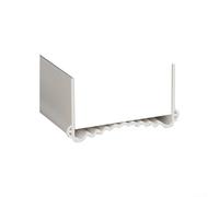 Adjustable PVC seal strip for door bottoms, designed to seal gaps and reduce noise, suitable for door widths between 5 5 and 8 cm, strong adhesion, no left (white)