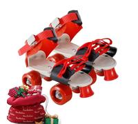 Adjustable Quad Roller Skates - Double Row Outdoor Skates | Wear-resistant 4-Wheel Design, No Removing Shoes Necessary, Roller Skates for Kids & Teenagers, Leisure Fun