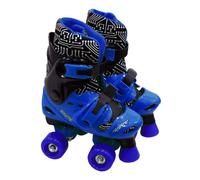 Adjustable Quad Skates Medium Black/Blue Padded Liner 4Wheel Outdoor ComfortFoam