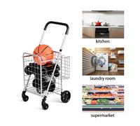 Adjustable Quality Folding Shopping Cart Portable Grocery Utility Cart