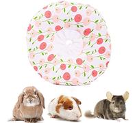 Adjustable Rabbit Protection Cone Collar,Soft Pet Recovery Collar for Rabbits/Chinchilla/Guinea Pigs/Kittens After Surgery Wound Healing,Elizabeth Neck E-Collar for Small Animals (XS, Pink Cherry)