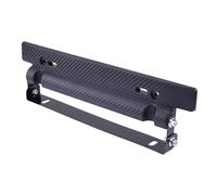 Adjustable Racing License Plate Bracket - Universal Carbon Fiber Look Front Bumper Mount, 360° Rotating Holder for Euro Car Truck, Solid Number Plate Frame