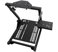 Adjustable Racing Wheel Stand | Foldable Simulator Cockpit with Reinforcement Bar for Ultimate Stability | Compatible with Logitech, Thrustmaster & More