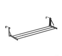 Adjustable Radiator Clothes Airer, Steel Expandable Drying Rack 50-95cm, 10kg Load for Window Sill & Railing, Foldable Travel Laundry Dryer Grey(50cm Grey)