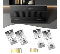 Adjustable Range Hood Bracket Set, Galvanized Steel for Height Customization & Stability, 2-Pack for Universal Kitchen Hood Compatibility