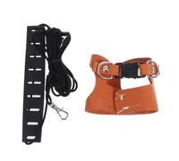 Adjustable Rat Harness and Leash for Ferrets, PU Coffee Vest | Even Pressure Fit, Easy Control for Park Walks, Lovely Stylish Finish, Safe Outdoor Time
