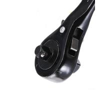 Adjustable Ratchet Spanner, Dual-Ended 12mm & 38mm Quick-Action Wrench for Aircraft Maintenance, Forged Chrome Vanadium Steel, Rust-Resistant Finish,(Black)