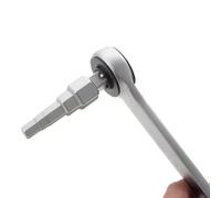 Adjustable Ratchet Wrench for Radiator & Water Valves, High-Carbon Steel Valve Core Removal Tool with Smooth 360° Ratcheting Action, Professi(A)