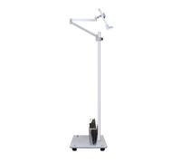Adjustable Reading Stand with Storage Basket, Mobile Podium for Books and Devices, Height Customizable for Desks