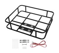 Adjustable Rear Rack Basket, Metal Waterproof Front Rack, Large Basket Mount for Cycling and Delivery