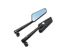 Adjustable Rear View Mirror CNC Motorcycle Rear Side View Mirrors Adjustable Anti Glare Glass Replacement Large Lens Swivel 360 Degree Sturdy
