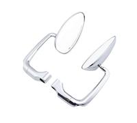 Adjustable Rear View Mirror Motorcycle Black/Chrome Metal L-bar Oval Rearview Side Mirror For GN/CG