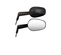 Adjustable Rear View Mirror Motorcycle Black Chrome Rearview Mirrors Universal Transparent Glass Turn Signal Run Light Side Mirror For