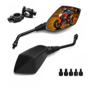 Adjustable Rear View Side Mirror for Suzuki Let’s 50 Scooter 2008-2020, Motorcycle Complete Mounting Hardware Kit M8 M10 Spare Parts Compatible