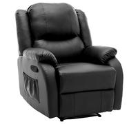 Adjustable Recliner Chair for Elderly PU Leather Armchair with Side Pockets Comfortable Living Room & Bedroom Fur omic Design for Relaxation