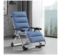 Adjustable Reclining Lounge Chair for Garden, Terrace & Pool - Relaxing Armchair with Lie-Flat Function, Supports Up to 150kg, Silver & Blue Options Available