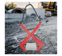 Adjustable Red Lifting Clamps, Rubber Non-Slip Chuck, Heavy-Duty Stone & Plate Vertical Clamp for Factories, Mines, Highways, and Bridges,Red,Opening Size (14.2,33.5 in)