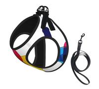 Adjustable Reflective Dog Harness Vest, Breathable Pet Walking Harness With Accessories Leash, Cocktail Glasses Wine Bottles, Secure No-Slip, Escape Proof, Step-in Pet Vest for Puppy, Cats, L
