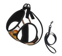 Adjustable Reflective Dog Harness Vest, Breathable Pet Walking Harness With Accessories Leash, Guitar, Secure No-Slip, Escape Proof, Step-in Pet Vest Harnesses for Puppy, Cats, M