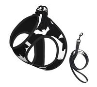 Adjustable Reflective Dog Harness Vest, Breathable Pet Walking Harness With Accessories Leash, Halloween Flying Bats, Secure No-Slip, Escape Proof, Step-in Pet Vest Harnesses for Puppy, Cats, S