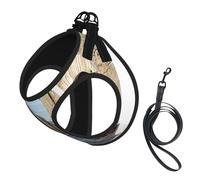 Adjustable Reflective Dog Harness Vest, Breathable Pet Walking Harness With Accessories Leash, Italian Street, Secure No-Slip, Escape Proof, Step-in Pet Vest Harnesses for Puppy, Cats, S