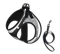 Adjustable Reflective Dog Harness Vest, Breathable Pet Walking Harness With Accessories Leash, new love gymnastics, Secure No-Slip, Escape Proof, Step-in Pet Vest Harnesses for Puppy, Cats, M