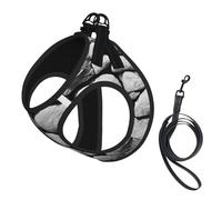Adjustable Reflective Dog Harness Vest, Breathable Pet Walking Harness With Accessories Leash, Pebble Stone, Secure No-Slip, Escape Proof, Step-in Pet Vest Harnesses for Puppy, Cats, L