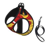 Adjustable Reflective Dog Harness Vest, Breathable Pet Walking Harness With Accessories Leash, pretty poppy flowers, Secure No-Slip, Escape Proof, Step-in Pet Vest Harnesses for Puppy, Cats, S