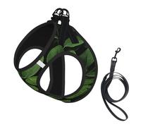 Adjustable Reflective Dog Harness Vest, Breathable Pet Walking Harness With Accessories Leash, St Patricks Day Leaves Print, Secure No-Slip, Escape Proof, Step-in Pet Vest for Puppy, Cats, L