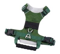 Adjustable Reflective Harness With Leash Attachment For Small Medium Large Comfortable Outdoor Walking Training Aid (Army Green4, 60CM)