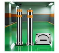 Adjustable Reflective Stainless Steel Driveway Bollards - 2 Pack, Height 49.8-74.9 cm, Safe Bers for Parking and Proper Protect