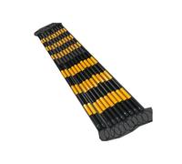 Adjustable Reflective Traffic Cone Bar - 3ft to 6ft Black & Yellow Ideal for Road Construction Safety 10PCS Expandable Work Zone Barrier (Cone Not Included)