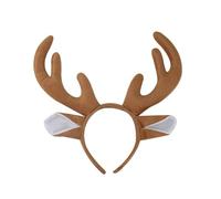 Adjustable Reindeer Headband Soft Holiday Party Headpiece Christmas Hair Accessory Family Gathering Headwear