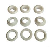 Adjustable resin eyelet plastic hand press with inner 15mm and outer 28mm diameter, male and female self locking plastic fastener, effective replacement for metal eyelets (50pcs white)