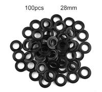 Adjustable resin plastic eyelet hand press for fasteners with inner diameter 15mm and outer 28mm, male and female self locking, eliminates rust and paint baking problems (100pcs black)