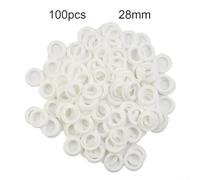 Adjustable resin plastic eyelet hand press for fasteners with inner diameter 15mm and outer 28mm, male and female self locking, eliminates rust and paint baking problems (100pcs white)
