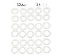 Adjustable resin plastic eyelet hand press for fasteners with inner diameter 15mm and outer 28mm, male and female self locking, eliminates rust and paint baking problems (30pcs white)