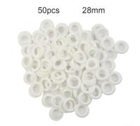 Adjustable resin plastic eyelet hand press for fasteners with inner diameter 15mm and outer 28mm, male and female self locking, eliminates rust and paint baking problems (50pcs white)