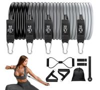 Adjustable Resistance Bands - Heavy Duty Fitness Straps, Multifunctional Stretch Training Gear, Anti-Slip Pull Up Band | For Home Gym Yoga Studio Garage Booty Core Arm Leg Exercise