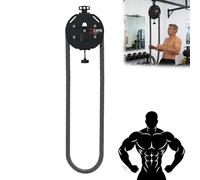 Adjustable Resistance Pulley Rope Puller, The Ultimate Arm Workout Equipment & Resistance Trainer Machine for Your Cable Pulley System Home Gym Black&Red