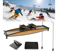 Adjustable Resistance Ski Simulator for Indoor Skiing Training, 330lbs Weight Capacity, Professional 3D Cross Trainer for Cardiovascular and Balance Workout