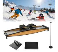 Adjustable Resistance Ski Simulator for Indoor Skiing Training, 330lbs Weight Capacity, Professional 3D Cross Trainer for Cardiovascular and Balance Workout