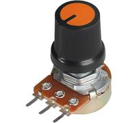 Adjustable Resistor,5Set WH148 Linear Potentiometer 1K 2K 5K 10K 20K 50K 100K 250K 1M with Orange AG3 Knob Cap 15mm 3pin Potentiometers Kit(250K OHM)