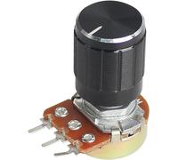 Adjustable Resistor,5Set WH148 Potentiometer 15mm 3pin with Black Aluminum Alloy Knob Cap Linear Potentiometer Kit 1K 2K 5K 10K 20K 50K 100K 250K 1M(1K Ohm)